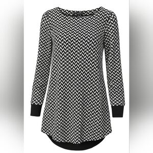 Armani Exchange Monochrome Geometric Mini Dress - Black & White - Size 0P